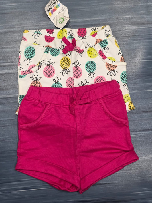 ORGANIC COTTON GIRLS SHORTS COMBO