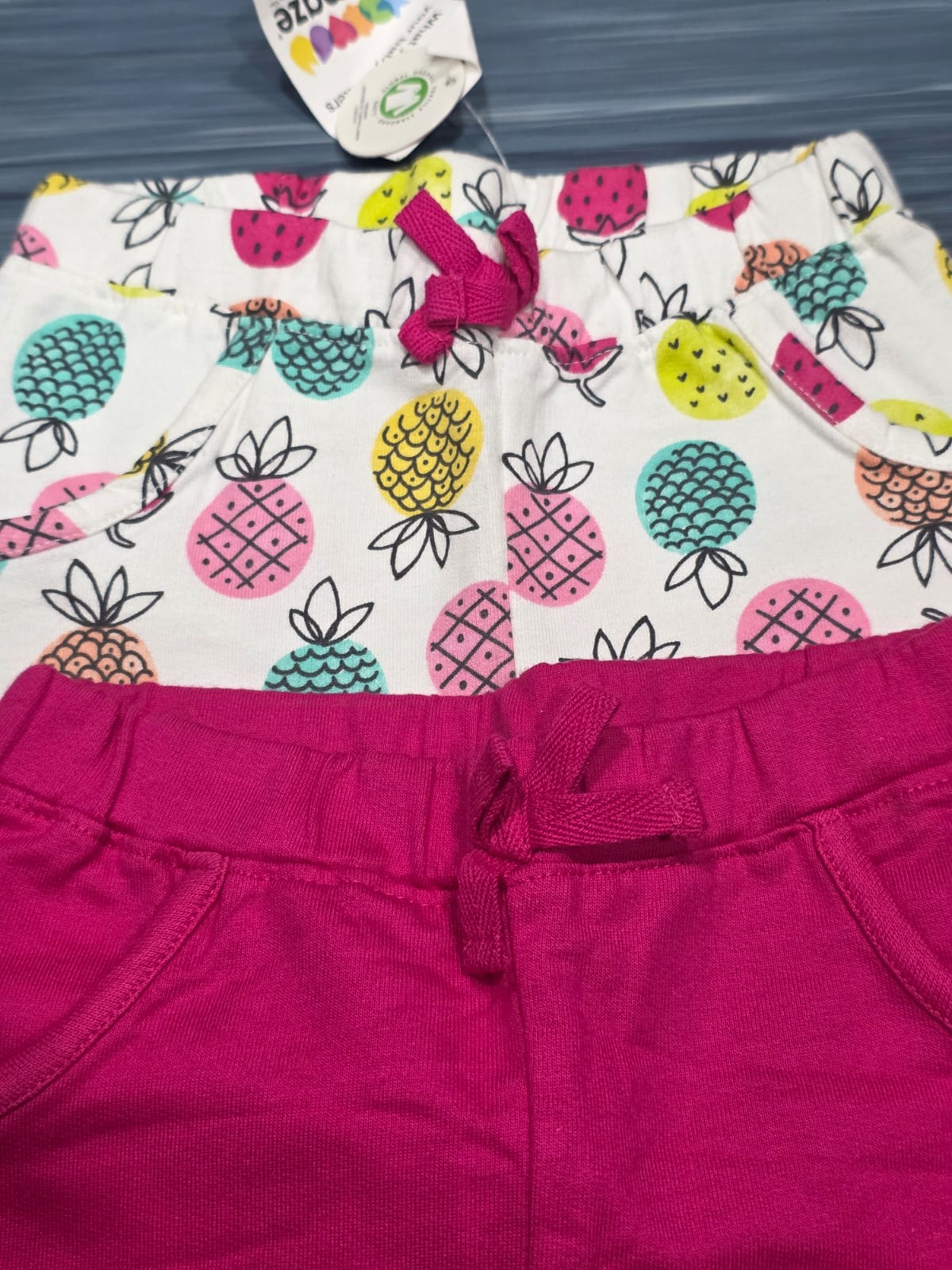 ORGANIC COTTON GIRLS SHORTS COMBO